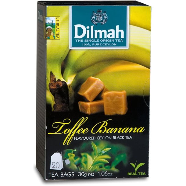 Svart Ceylon Te Toffee Banana DILMAH, 30g (20x1,5g)