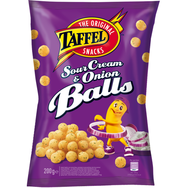 Nacho baller med rmme og lk Taffel, 165g