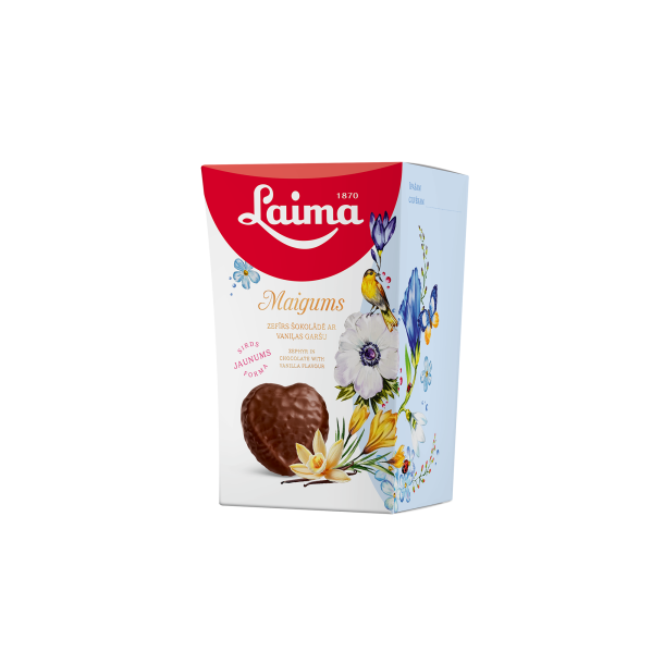 Sefyr Mrk Sjokolade Maigumsvanilju hjerte Laima, 135g