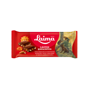 Melkesjokolade med knuste mandler, oblatbiter og honningkake Lacitis 90g