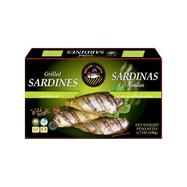 Grillede sardiner i olivenolje, 190g