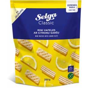 SELGA Mini Vafler med sitron smak, 250g
