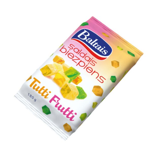 S�t Ostemasse Tuti-Fruti Baltais, 180g